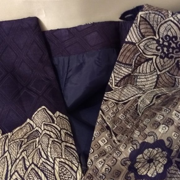 Talbots Floral Silk Cotton Blend Lined Skirt Size 6 - Picture 11 of 15